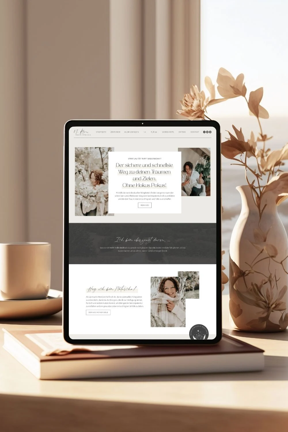 Website für eine spirituelle Mentorin, erstellt von Annika Gievers