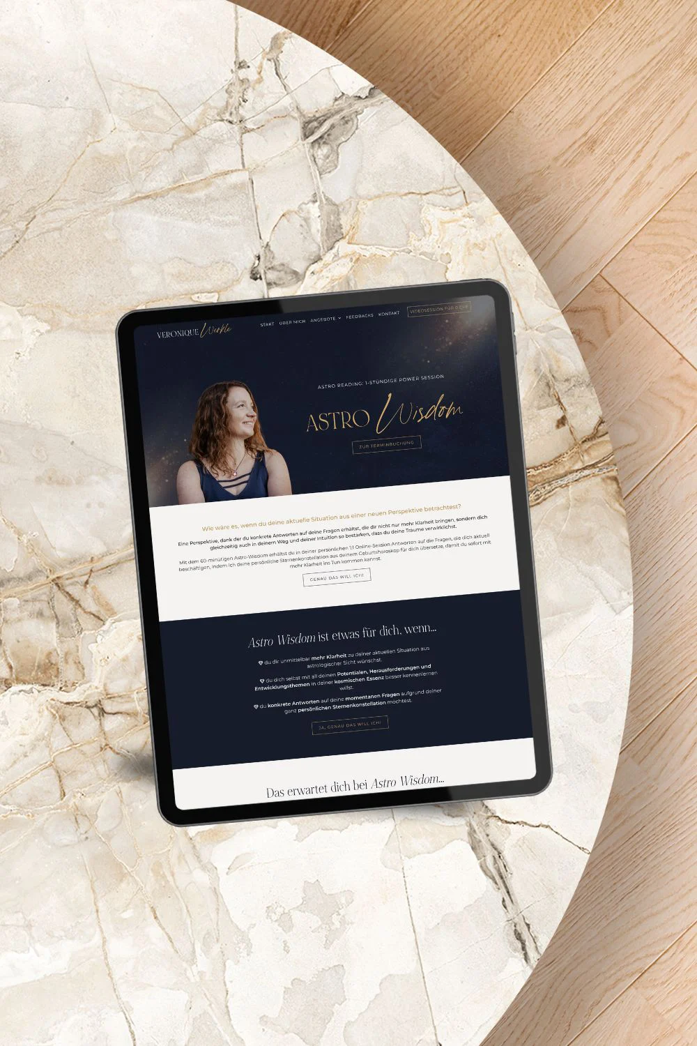 Website für einen astrologischen Coach, erstellt von Annika Gievers